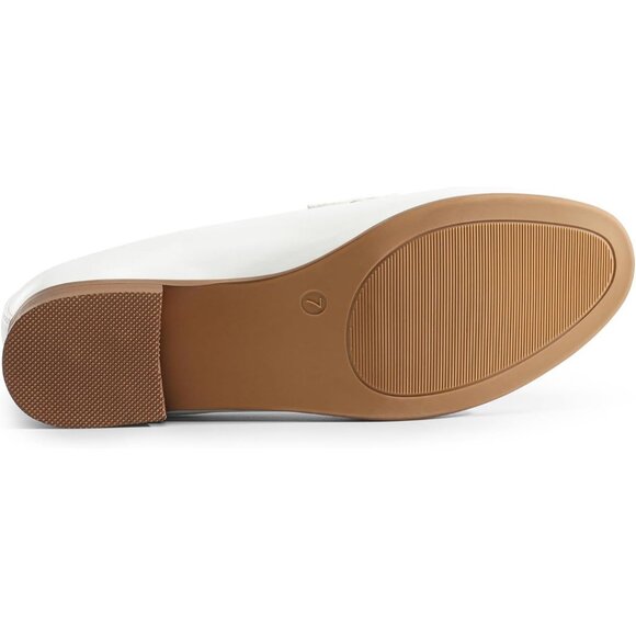 Dream Pairs Women White-pu Faux Leather Closed Rounded Toe Loafers Dressy Shoes - Picture 5 of 7